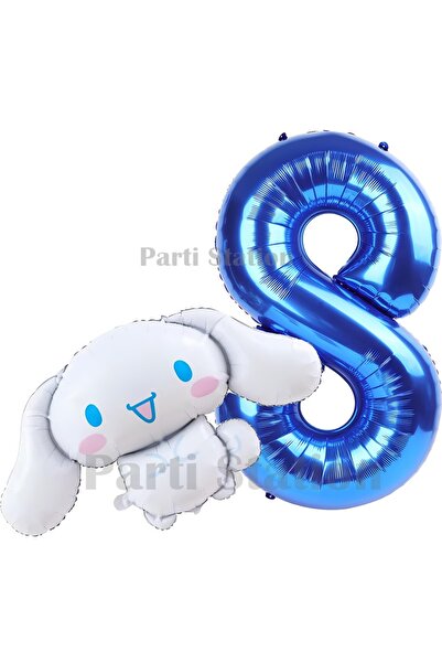 Parti Station Sanrio Cinnamoroll Concept Foil Balloon and 8 Year Old Navy Blu...