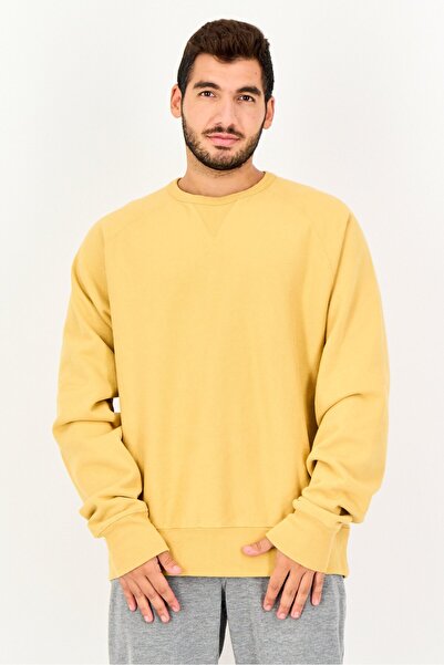 Champion Men Sportswear Fit Long Sleeves Outdoors Sweatshirts, Dark Yellow