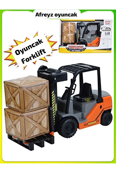 afreyz oyuncak Oyuncak Forklift Kaliteli 1:24 Büyük Boy Manuel Hareket Eden Forklift
