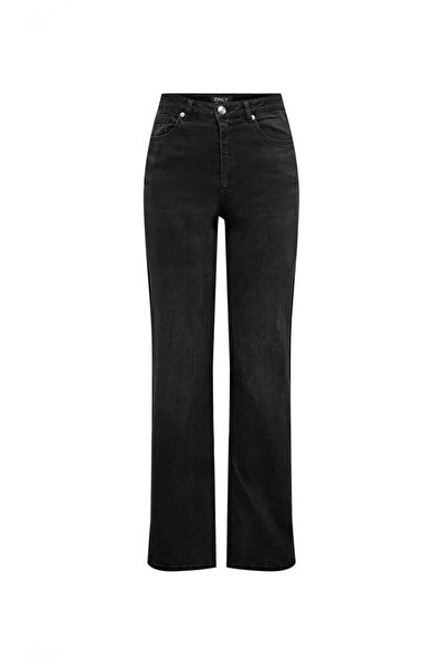 ONLY Juicy Visok struk široke crne farmerke