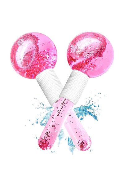 NO BRAND قطعتان من كرات الثلج للوجه. كرات دوارة تجميد لتقليل الانتفاخ والهالا...