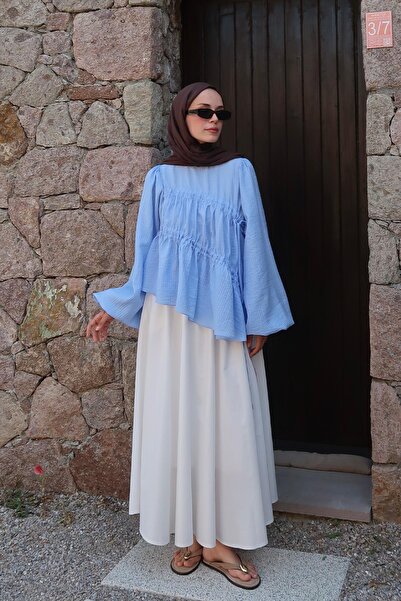 Moca بلوزة كلير باللون الأزرق