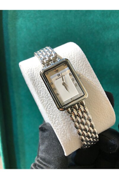 Momentus Steel Rectangular Stone Waterproof Women's Wristwatch