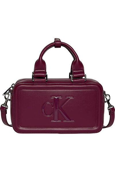 Calvin Klein BOLD CK ELONGATED MINI TOTE Kadın Bordo El Çanta