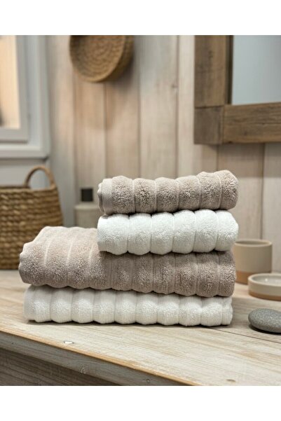COTTOWEL'S Micro Cotton 4-Piece Bathroom Set / Turkish Bath Set / Bath Towels...