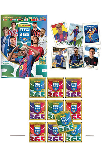 Next Plus ألبوم ملصقات بانيني فيفا 365 2026 المرخصة + 10 حزم (50 ملصقًا)