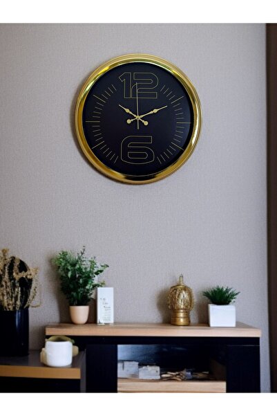 Marsilyan ساعة حائط ذهبية فاخرة من زنتايم مقاس 40 سم