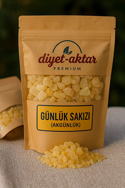 DiyetAktar Premium Günlük Sakızı (Akgünlük) 75 gr – Diyetisyen Güvencesiyle %100 Doğal