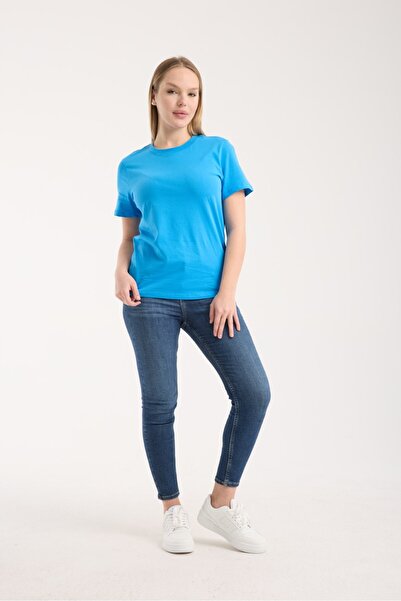 G-FOX Women's Basic Crew Neck Short Sleeve 100% Cotton Comfortable Fit Casual Sports Stylish T-Shirt 6021