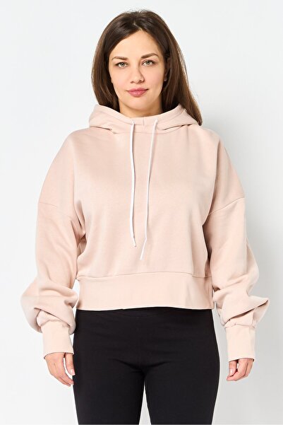 Reebok Women Regular Fit Long Sleeve Training Hoodie, Vintage Pink