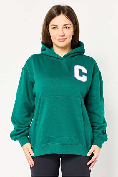Champion Women Sportswear Fit Outdoors Hoodie, Green