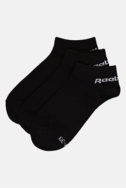 Reebok Men 3 Pairs Brand Logo Ankle Socks, Black