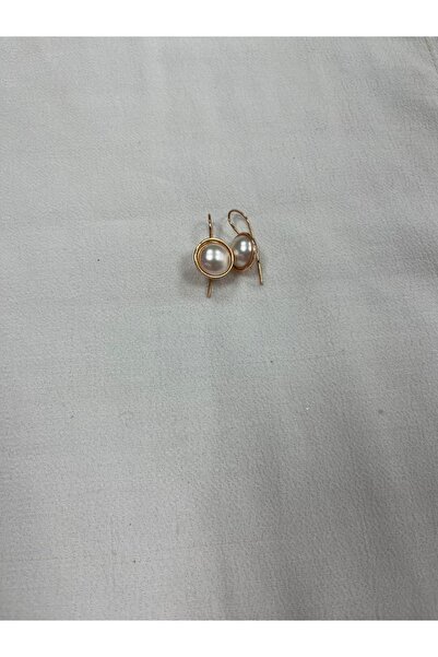 ÇELİKSİLVERTAKI أقراط لؤلؤ تشينجيلي ذهبية وردية