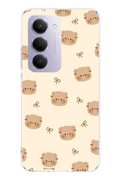 TechTree حافظة سيليكون مطبوع متوافقة مع Redmi 15 4G بتصميم دببة لطيفة