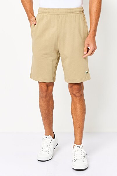 Lacoste Men Embroidered Logo Basic Shorts, Khaki