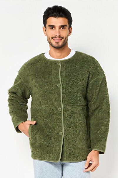 Reebok Men Sportswear Fit Reversible Outdoor Jacket, Olive