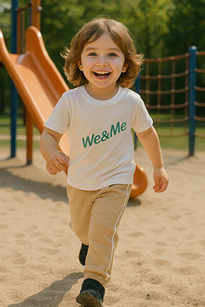 WE AND ME Pantaloni de trening pentru copii cu șnur, 3 fire, cu borduri