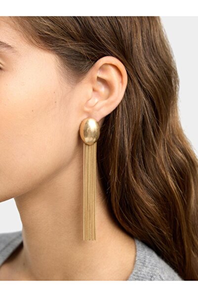 PARFOIS Metalik Sarkıtlı Uzun Küpe