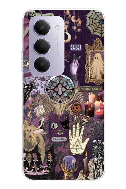 TechTree حافظة سيليكون مطبوع متوافقة مع هاتف Redmi 15 4G بتصميم هالوين وساحرة...