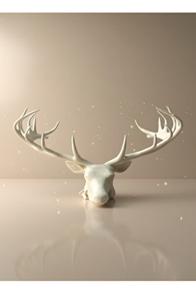 ASTRALTECH Modern Deer Head Figurine 25 cm Elegant Tabletop Decor