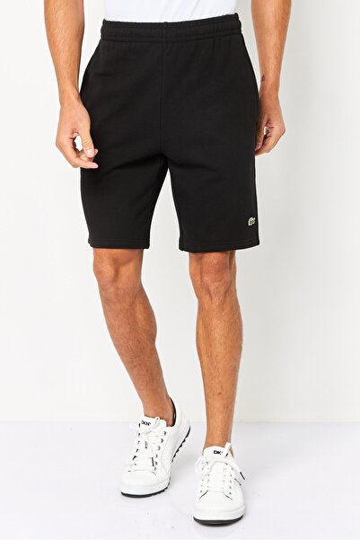 Lacoste Men Embroidered Logo Basic Shorts, Black