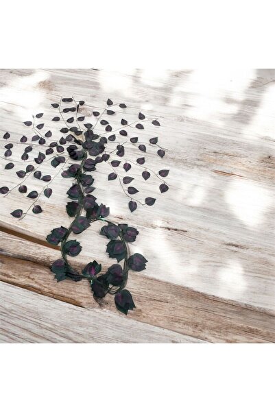 NAHAMİS TRADE 12 Adet 220 Cm Dekoratif Yeşil-Mor Yapraklı Yapay Sarmaşık Yılb...