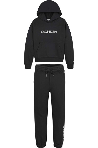 Calvin Klein INSTITUTIONAL LOGO H Erkek Siyah Eşofman Takımı