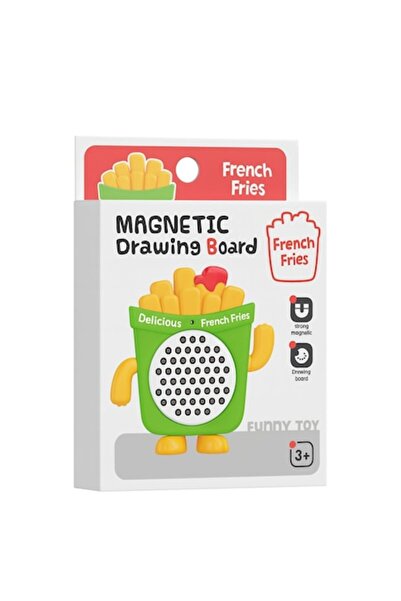 OEM Magnetic educational toy in the shape of French fries, with magnetic pencil, skill game and co