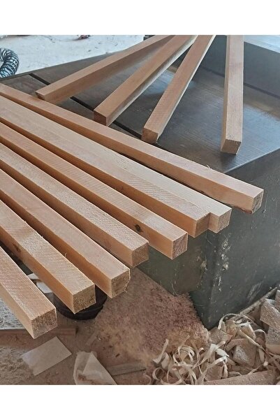 ALANDEKOR Ahşap Çıta (ÇAM AĞACI) 1 Cm X 1 Cm X 100 Cm (12 ADET)