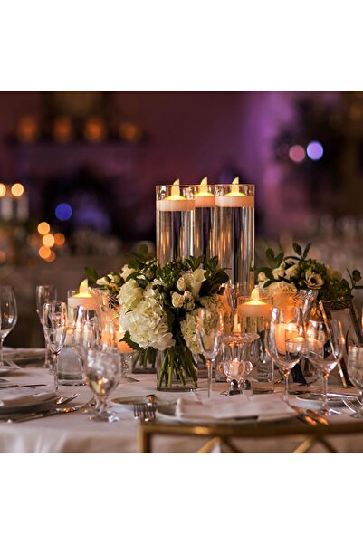 Mado Gallery 12pcs Waterproof Flameless Floating LED Candles Battery Warm White Tealights for Wedding Pool Decor