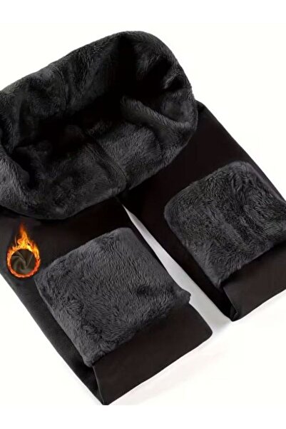 ICOLEXİN Plus-Size Plush Leggings Plush Thermal Underwear Inside