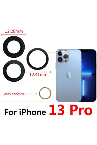 Asia Iphone 13 Pro 3lü Arka Kamera Camı Lens Yapışkanlı