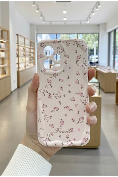 OVADA XIAOMI REDMI NOTE 12 PRO 5G Uyumlu Kamera Korumalı Dalga Kenarlı Flower...