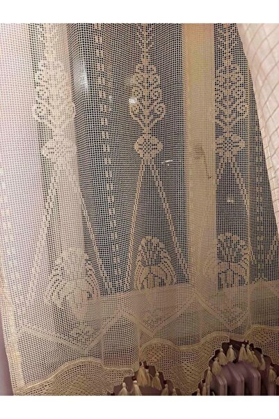 OTOTEDARİK Buldan Handmade Macrame Tulle Curtain Hand Lace Authentic Natural 100% Cotton Curtain