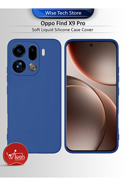 Wtech غطاء حماية من السيليكون السائل الناعم لهاتف أوبو فايند إكس 9 برو 5G (إصدار 2025)
