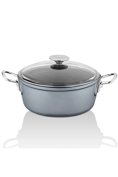 Taç Corvina Cast Iron Deep Pot 20 cm Gray
