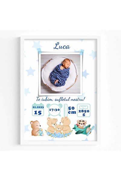 OEM Customizable Newborn Photo Print - Luca