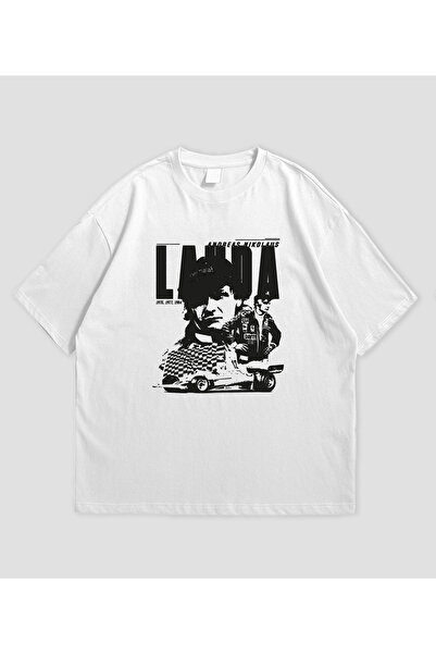 SVART WEAR تي شيرت نيكى لاودا مطبوع قصة فضفاضة للجنسين