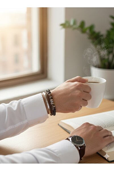 GiftPack سوار من الخرز الحجري الطبيعي - صناعة يدوية