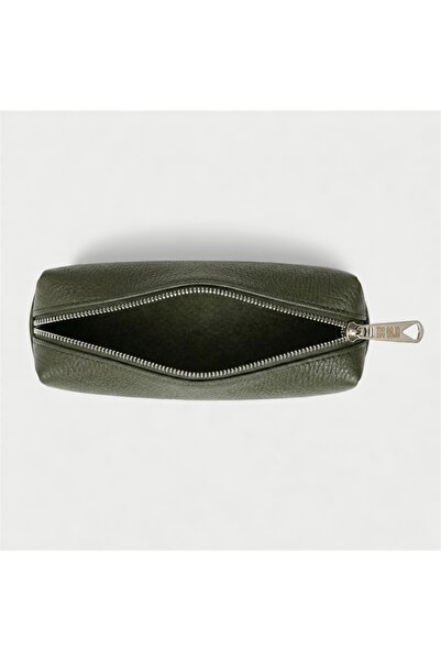 LOS CAJA Khaki Leather Pencil Case