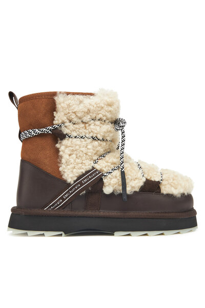 EMU Australia Snow Boots Women's Chestnut Blurred Teddy W13196