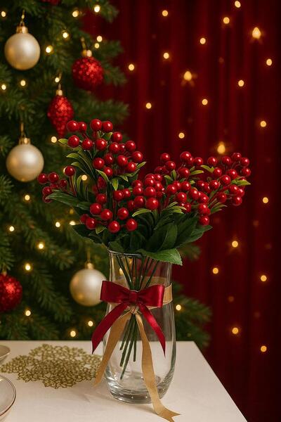 elovya KOKİNA 10 DALLI KOKİNA YILBAŞI ÇİÇEĞİ ŞANS ÇİÇEĞİ