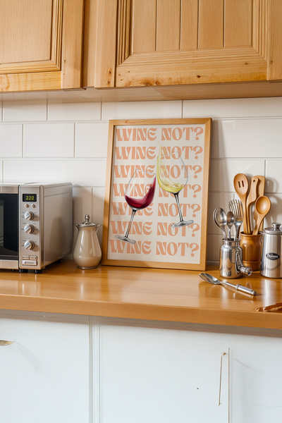 gxe.art Poster modern de bucătărie cu rama din lemn natural # 9