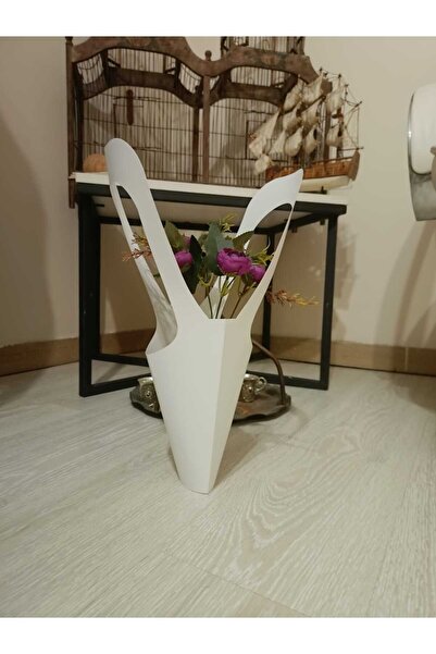 Orbak Kağıt 10 باقات وحقيبة بيضاء فاخرة لحمل أزرق بلون الكوبالت زهرة