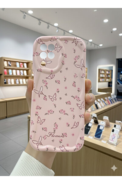 OVADA SAMSUNG GALAXY A12 Uyumlu Kamera Korumalı Flowers Baskılı Darbe Emici S...