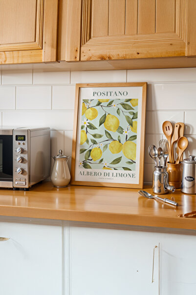 gxe.art Bucătărie rustică de plăcere |   Pictură cu poster cu rama din lemn # 61