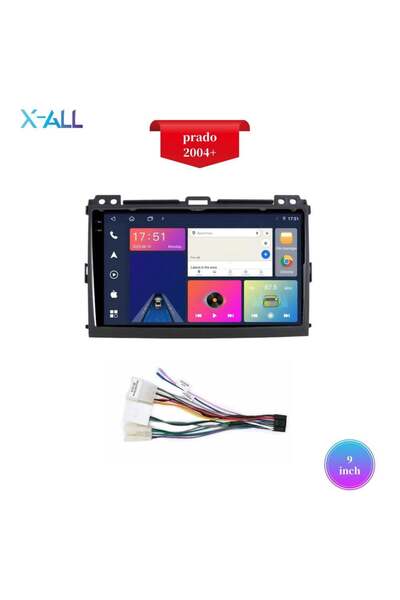 X-All Toyota Prado 2004 screen, TS10 processor, 8GB RAM, 128GB storage, CarPl...
