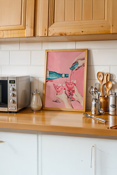 gxe.art Ζωγραφική αφίσας με θέμα τη γκουρμέ κουζίνα με ξύλινο πλαίσιο # 35