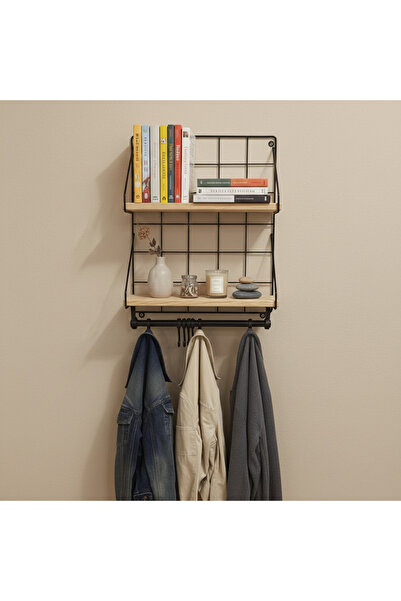 humazeyy Askılı iki kat ahşap raf