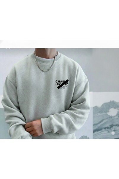 one button Hanorac unisex cu gât rotund, design Charlie Luciano, 100% bumbac